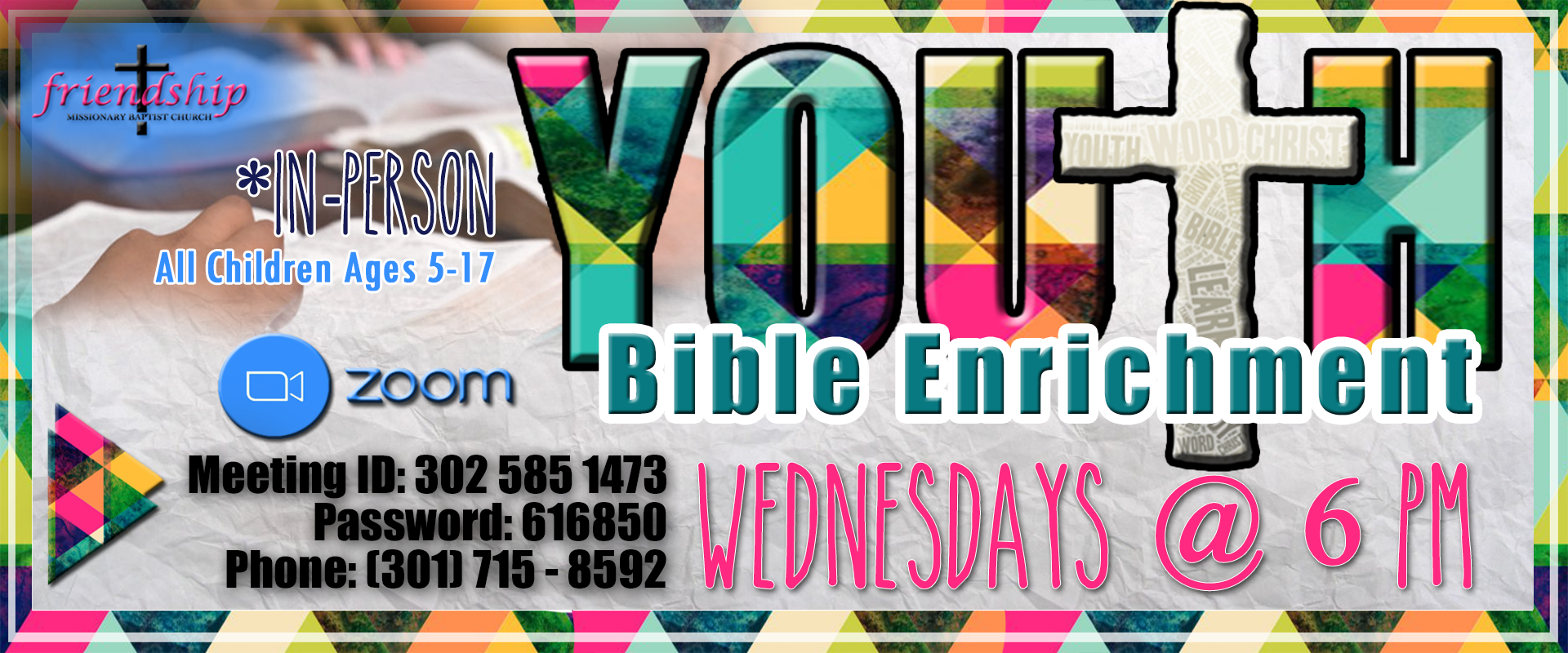 Youth Bible Enrichment May 21_Banner